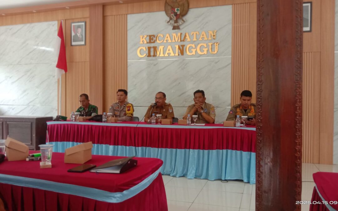 Sosialisasi Tangguh Bencana Tingkat Kecamatan Cimanggu di Pendopo Kecamatan Cimanggu