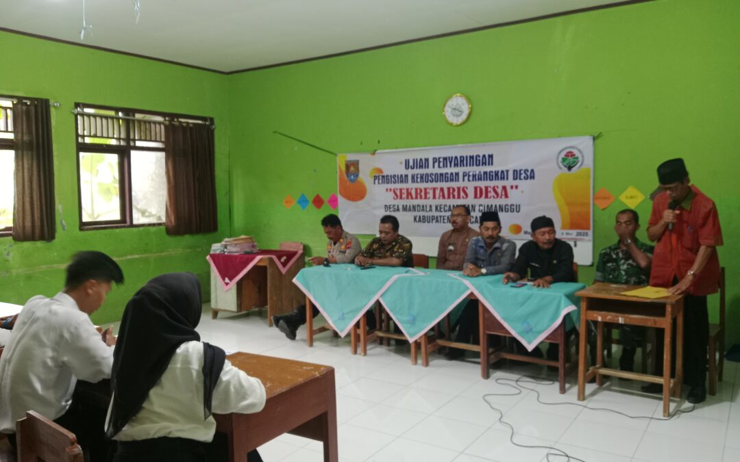 ADI AHMAD HUSAENI, S.Pd – Lolos Ujian Penyaringan Pengisian Perangkat Desa Mandala Jabatan Sekretaris Desa Mandala Kecamatan Cimanggu