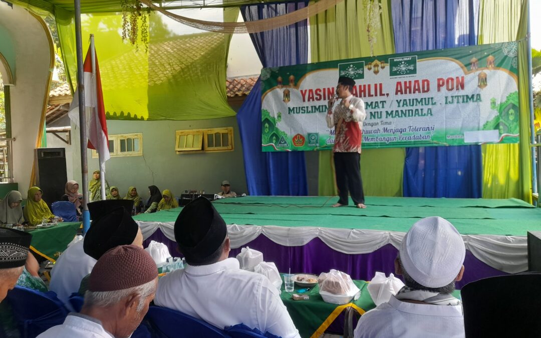 Kepala Desa Mandala (Salamet, S.Ag) dan Perangkatnya hadir dan ikuti pengajian NU Ranting Mandala di Dusun Panimbang