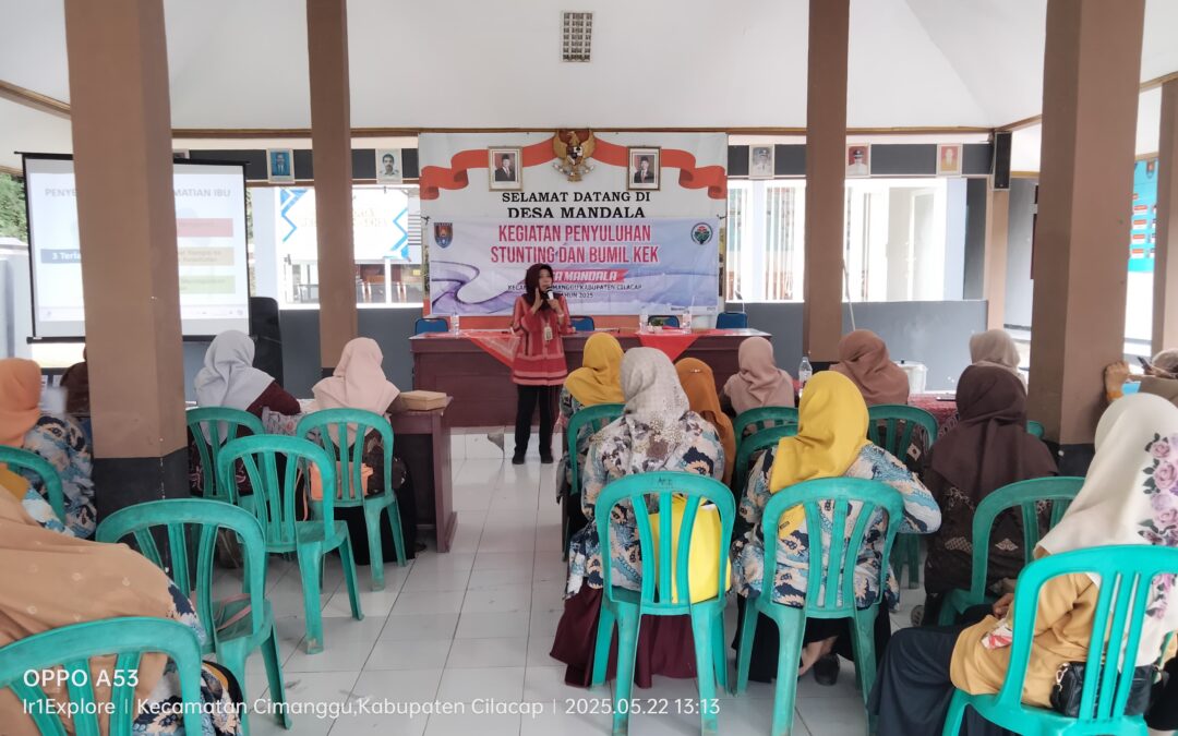 Ibu-ibu PKK Ikuti Penyuluhan Stunting dan Bumul KEK di Pendopo Balai Desa Mandala