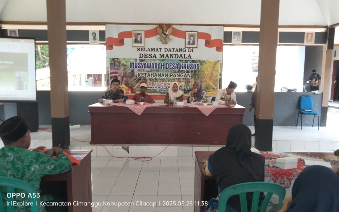 Musyawarah Desa Khusus (MUSDESUS) Ketahanan Pangan Desa Mandala Kecamatan Cimanggu