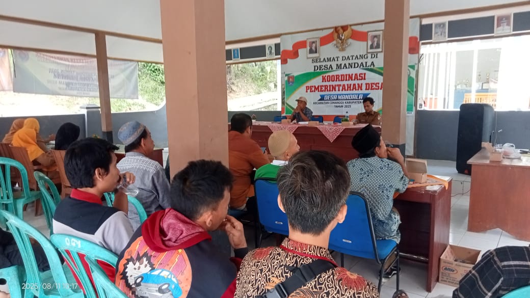 Rapat Koordinasi Pemerintah Desa Mandala Kecamatan Cimanggu