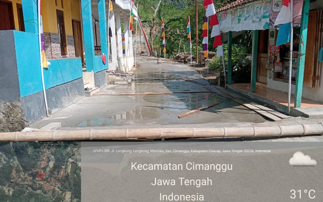Alhamdulillaah, Selesai Pekerjaan Peningkatan Jalan Lengkong Kulon Desa Mandala